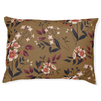 Pink flowers branch, abstract composition. pet bed