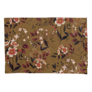 Pink flowers branch, abstract composition. pillow case