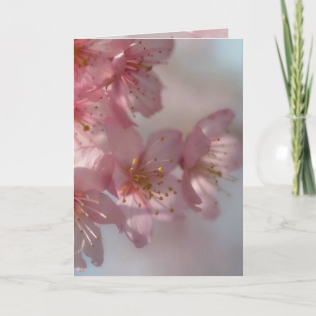 Pink Flowers Card (Front)