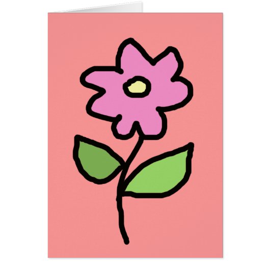 PINK flowers Cards (Front)
