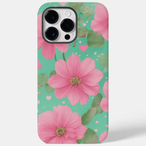 pink flowers Case_Mate iPhone 14 pro max case