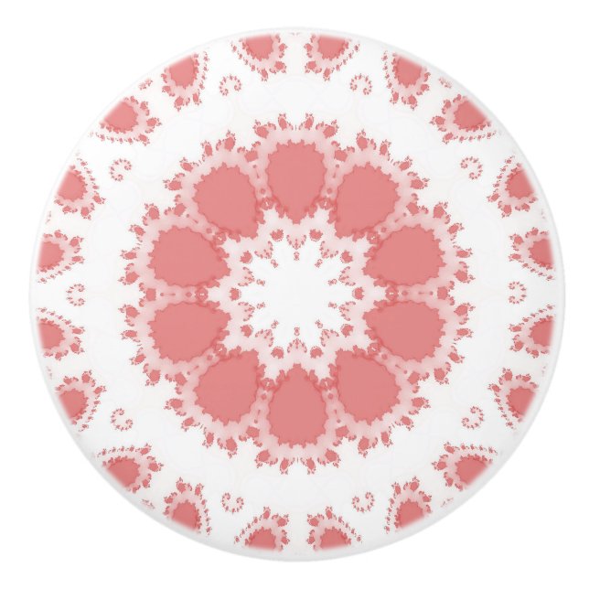 PINK FLOWERS CERAMIC KNOB (Front)