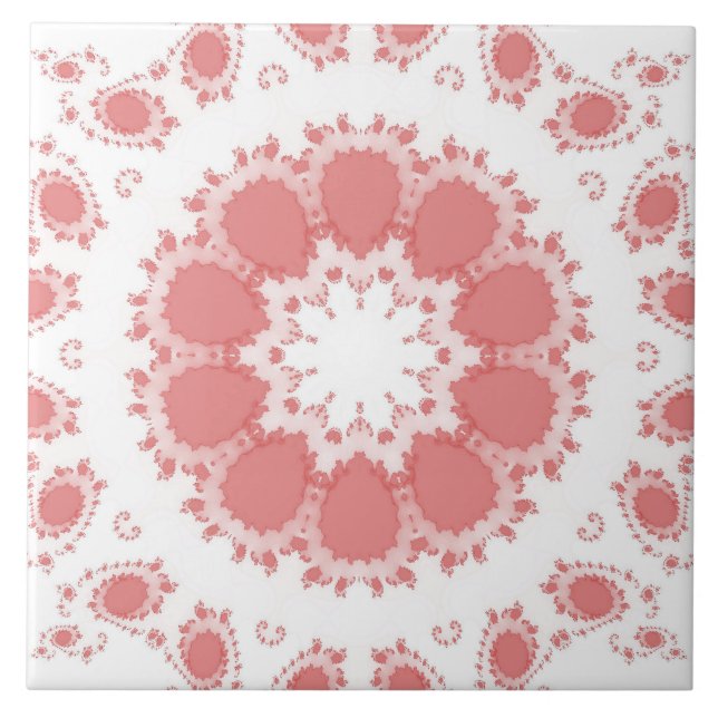 PINK FLOWERS CERAMIC TILE (Front)