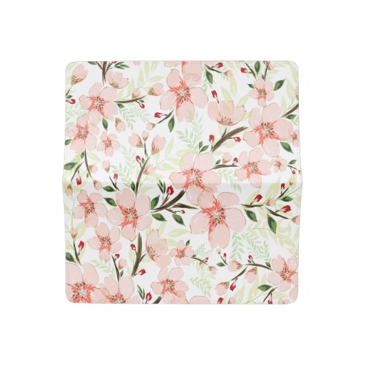 Pink flowers checkbook cover (Open)