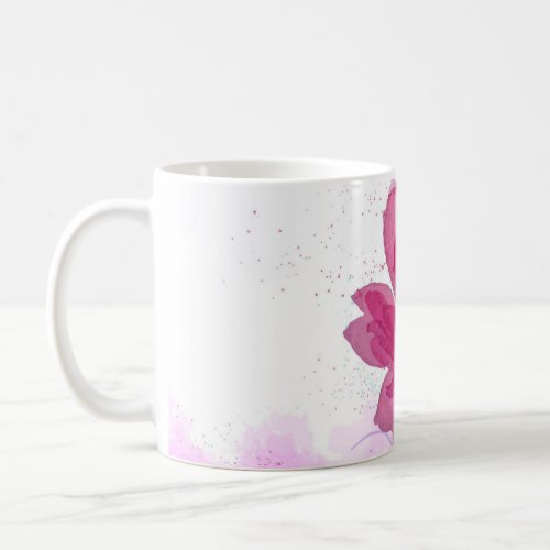pink flowers coffee mug