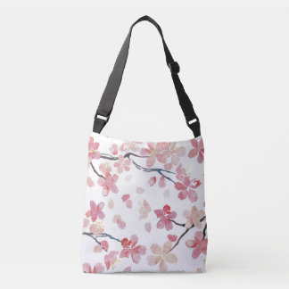 pink flowers crossbody bag