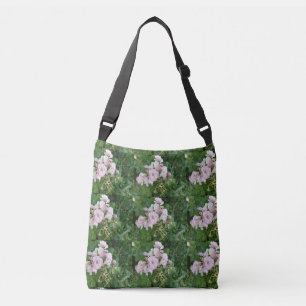 Pink Flowers Crossbody Handbag