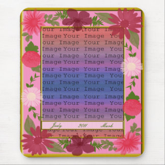 Pink Flowers Custom Mouse Pad