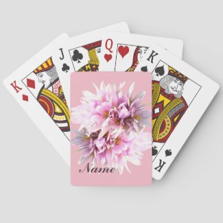 Pink Flowers Custom Name