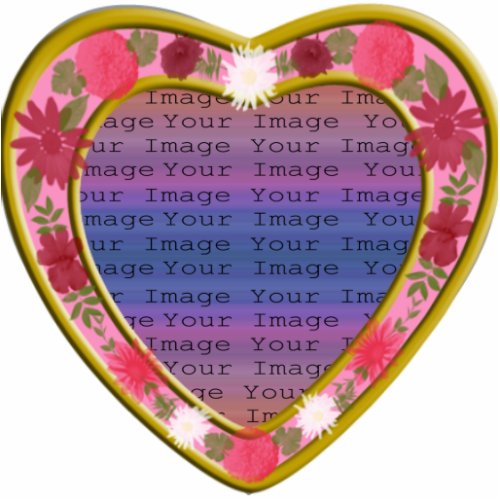 Pink Flowers Custom Photo Frame Cutout