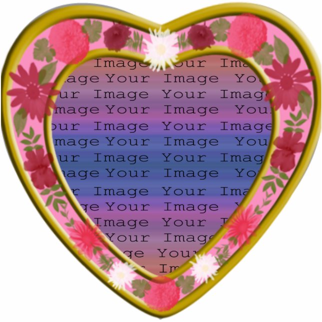 Pink Flowers Custom Photo Frame Cutout (Front)
