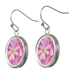 Pink Flowers Earrings