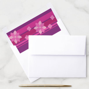Pink Flowers Envelope Liner