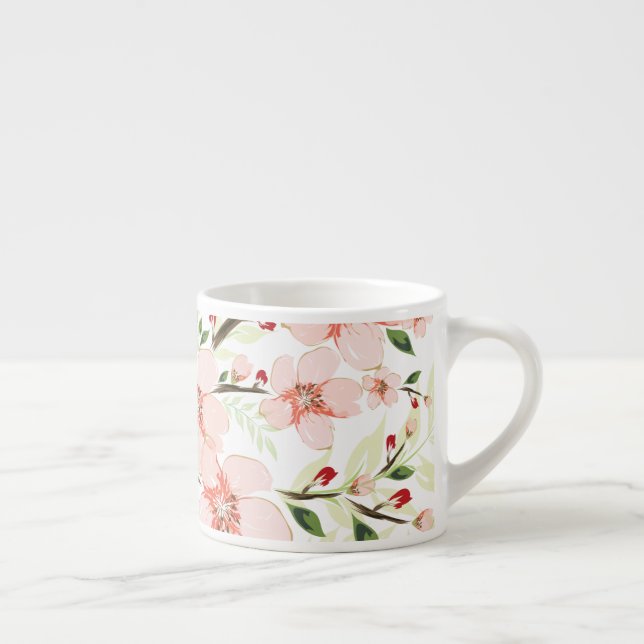 Pink flowers espresso cup (Right)