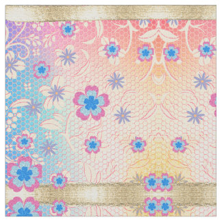 PINK FLOWERS FABRIC