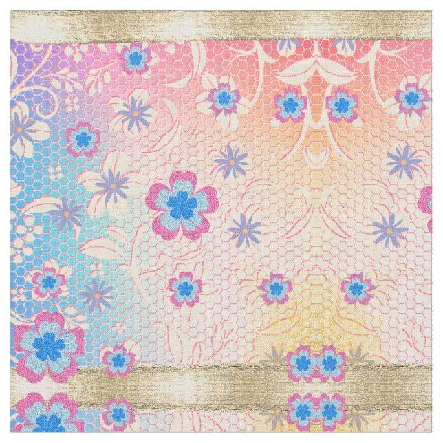 PINK FLOWERS FABRIC (Close Up)