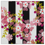 Pink flowers fabric