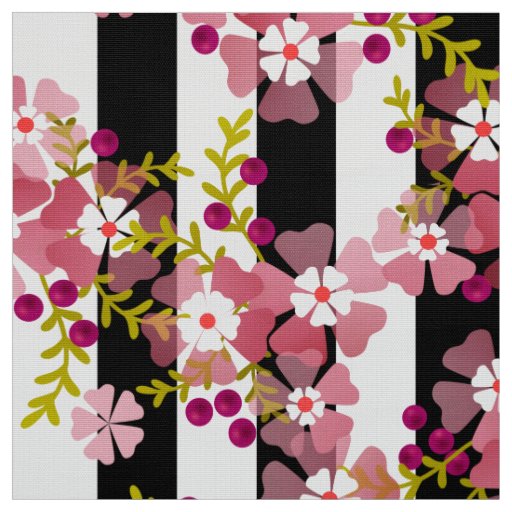 Pink flowers fabric