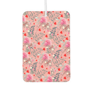 Pink flowers field air freshener