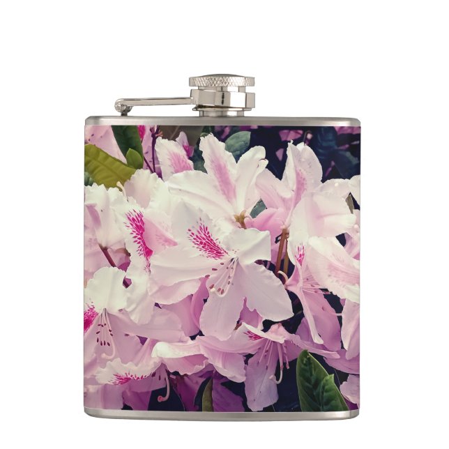 Pink flowers flask (Front)
