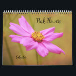Pink Flowers Floral Calendar<br><div class="desc">This pretty calendar features my original photographs of a variety of pink flowers. Each page of has the identification to the type of flower it is. These calendars are high quality and vibrant. You may choose other sizes and other options if desired. This unique floral calendar would make a great...</div>