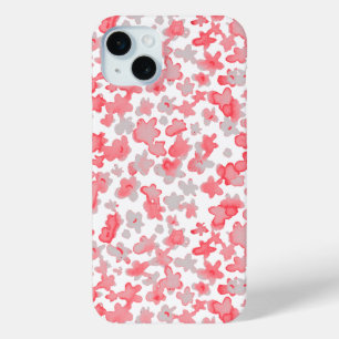 Pink Flowers Floral iPhone 15 Plus Case