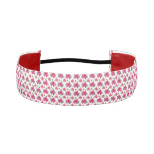 Pink Flowers Floral Pattern Design Athletic Headband