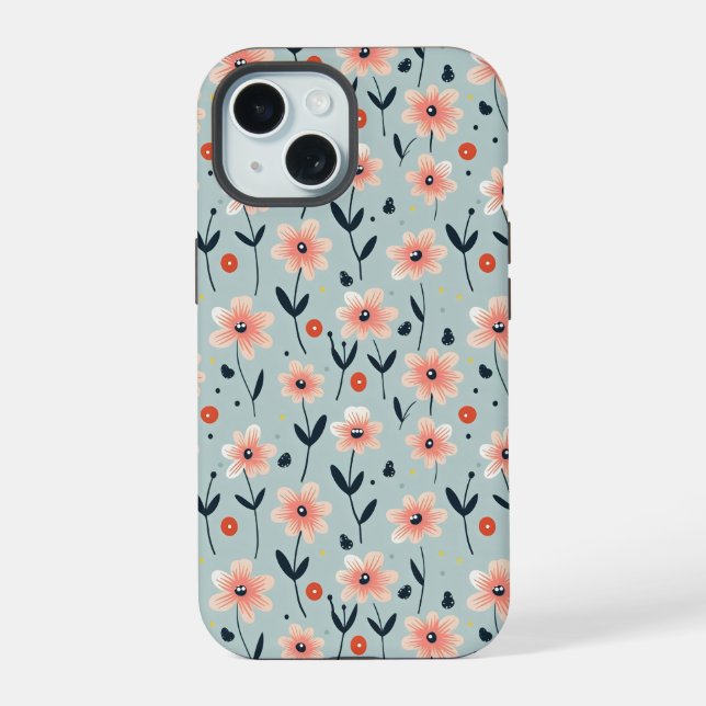 Pink Flowers Floral Pattern Iphone Case (Back)