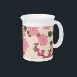 Pink Flowers, Floral Pattern, Pattern Of Flowers Beverage Pitcher<br><div class="desc">Elegant,  stylish and sophisticated pattern with pink flowers. Modern and trendy gift,  perfect for the floral design lover in your life.</div>