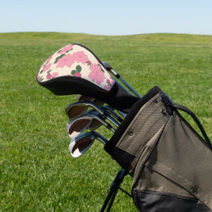 Pink Flowers, Floral Pattern, Pattern Of Flowers Golf Head Cover