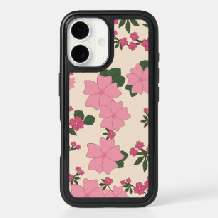 Pink Flowers, Floral Pattern, Pattern Of Flowers iPhone 16 Case