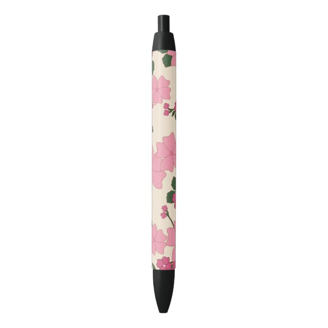 Pink Flowers, Floral Pattern, Pattern Of Flowers Pen (Front Vertical)