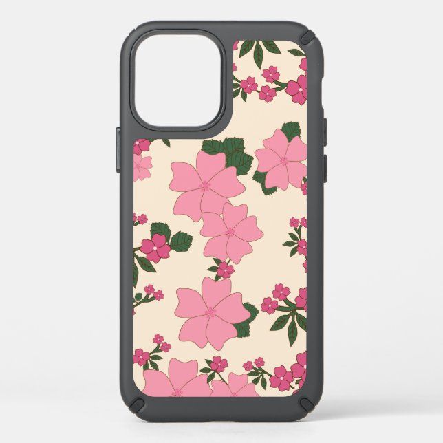 Pink Flowers, Floral Pattern, Pattern Of Flowers Speck iPhone 12 Case (Front)