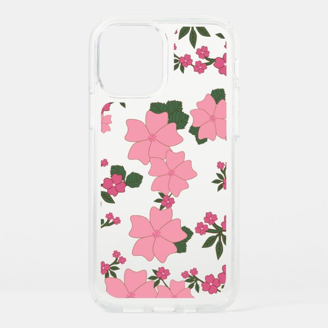 Pink Flowers, Floral Pattern, Pattern Of Flowers Speck iPhone 12 Case (Front)
