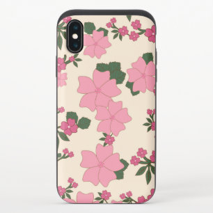 Pink Flowers, Floral Pattern, Pattern Of Flowers iPhone X Slider Case