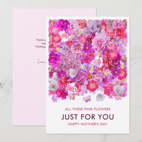 Pink Flowers Floral Unique Mother's Day