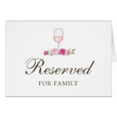 Pink flowers. Floral wedding. Roses reserved sign | Zazzle