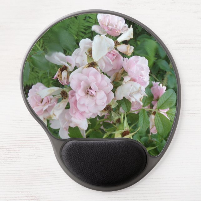 Pink Flowers Gel Mouse Pad (Front)