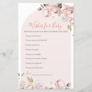 Pink Flowers Girl Baby In Bloom Wishes for Baby