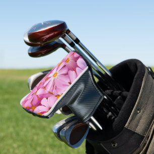 Pink Flowers Golf Head Cover