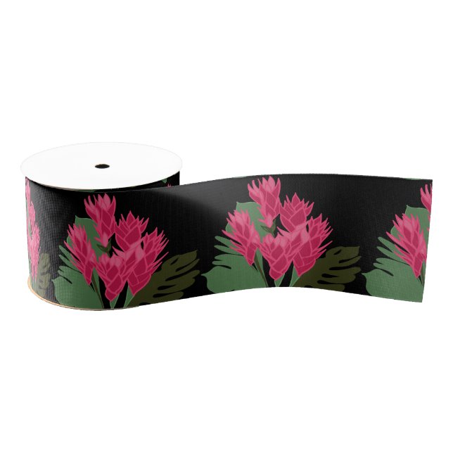 Pink Flowers Grosgrain Ribbon (Spool)