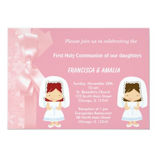 Confirmation Invitations For Twins 5