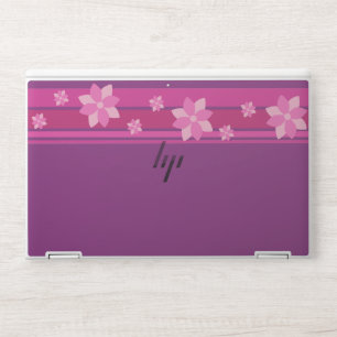 Pink Flowers HP Laptop Skin