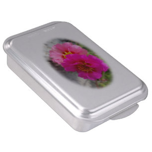 Pink flowers in the sun cake pan