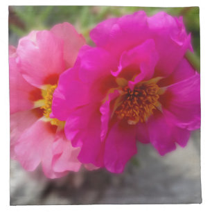 Pink flowers in the sun cloth napkin