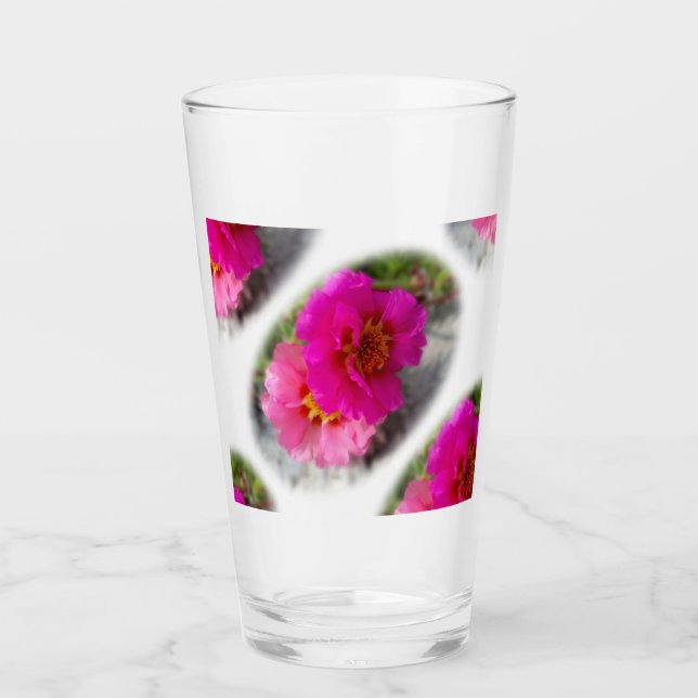 Pink flowers in the sun glass (Front)
