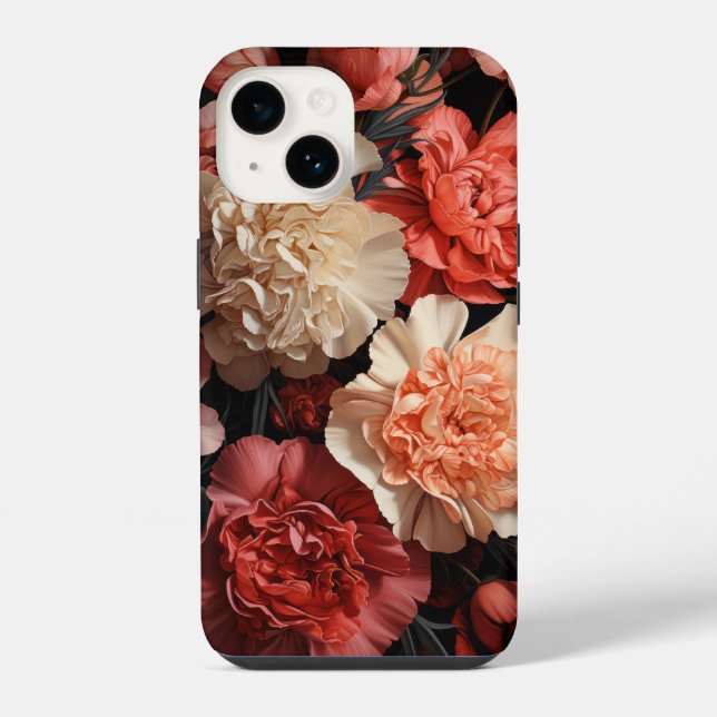 Pink flowers iphone case (Back)
