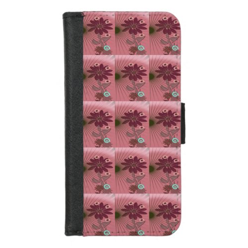 Pink Flowers  iPhone 87 Wallet Case