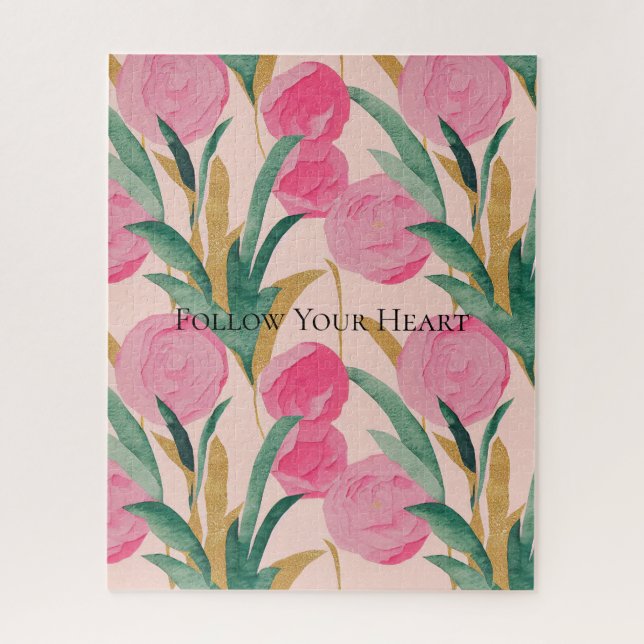 Pink Flowers Jigsaw Puzzle (Vertical)