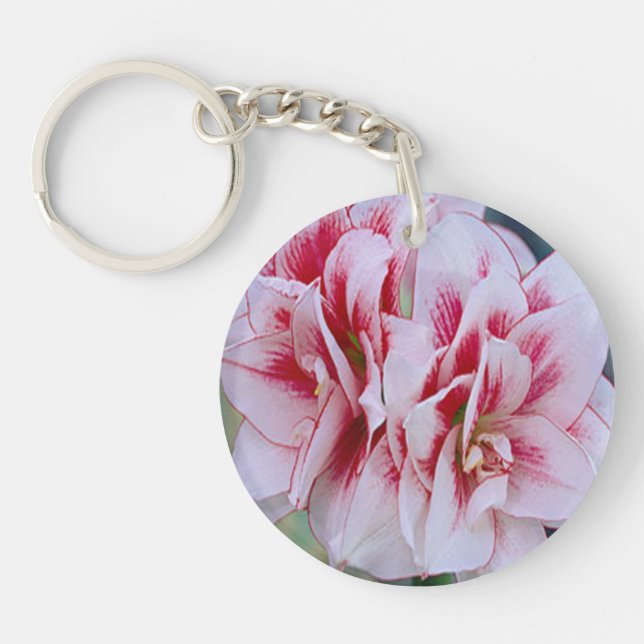 Pink Flowers Key Chain (Front)